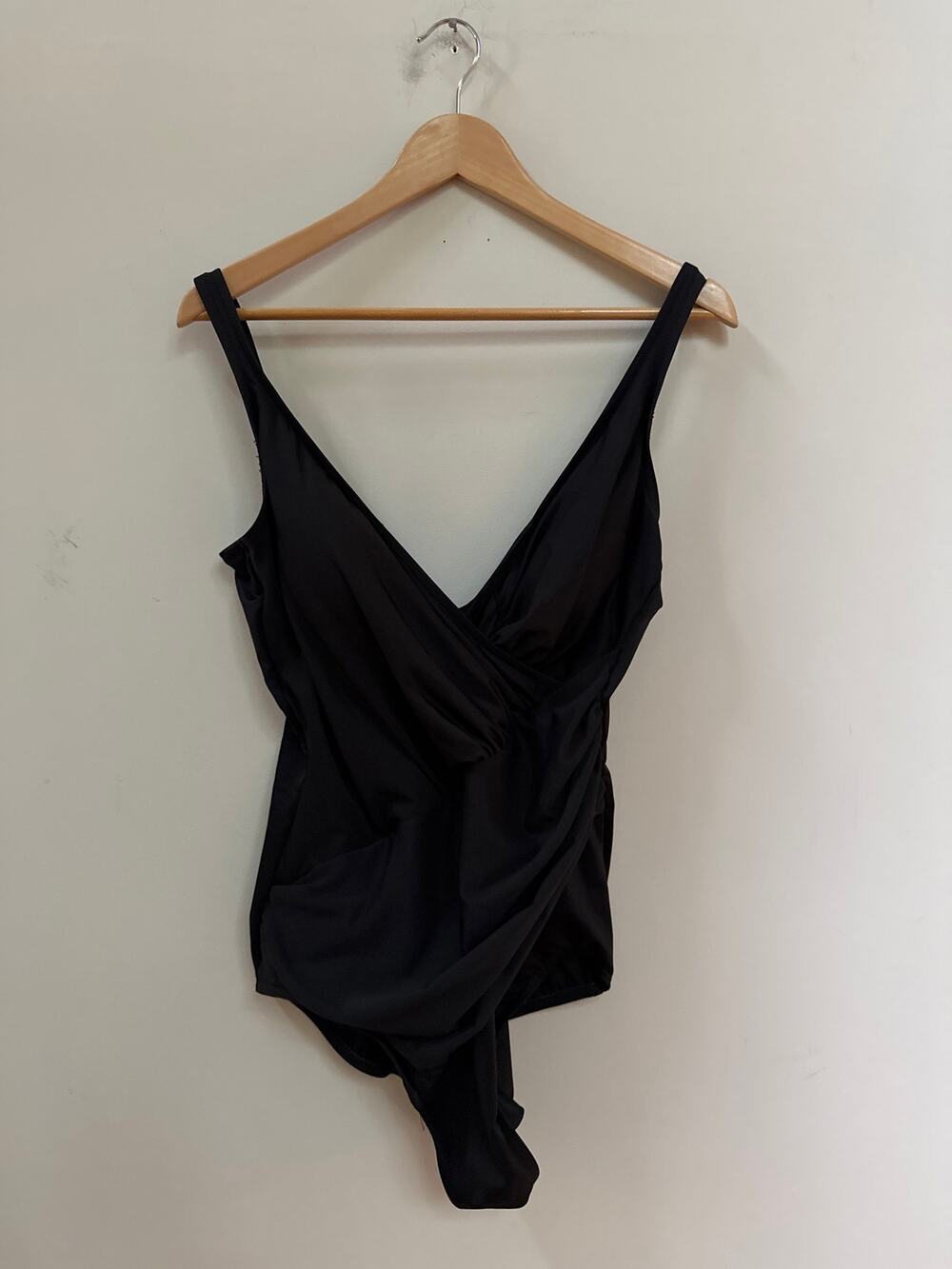 Vintage Miraclesuit Black Slimming One Piece Swimsuit Women Size US 14 UK 16